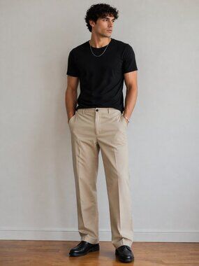 Dockers Men's Tan Straight-Leg Chinos